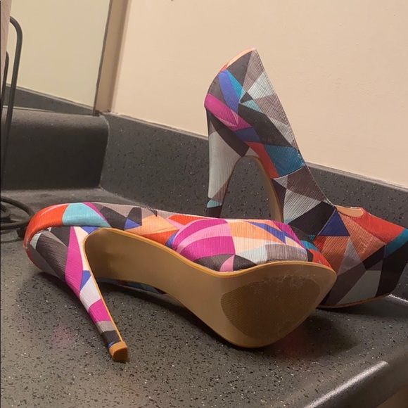 Multi-Colored Platform Shoes - Picture 3 of 3